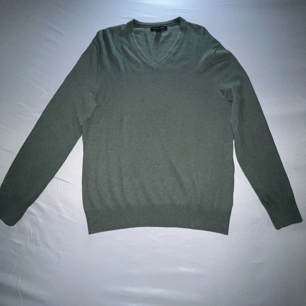 Banana Republic Luxury Blend V Neck‎  Sweater Silk/Cashmere Blend Men Large-EUC